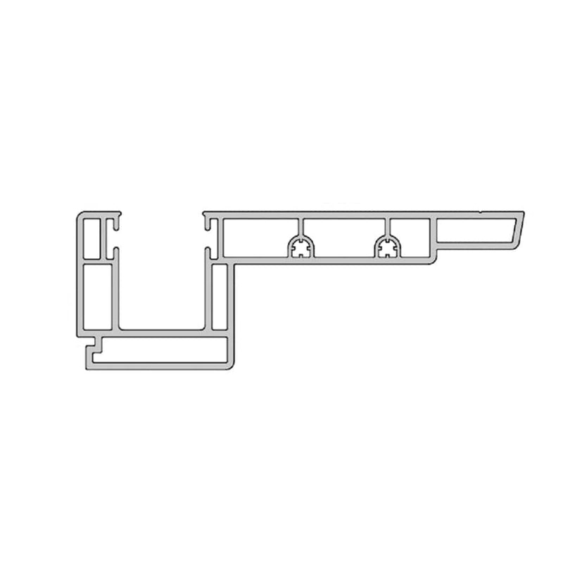 Aluprof Rolladen Weiß (ähnlich RAL9016) / 100cm Aluprof PVC Maxi Führungsschiene PPRA/17