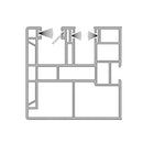 Aluprof Rolladen Weiß (ähnlich RAL9016) / 100cm Aluprof PVC Mini Führungsschiene für MKT PPM60/12