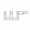 Aluprof Rolladen Weiß (ähnlich RAL9016) / 100cm Aluprof PVC Mini Führungsschiene RA für MKT PPMRA/12