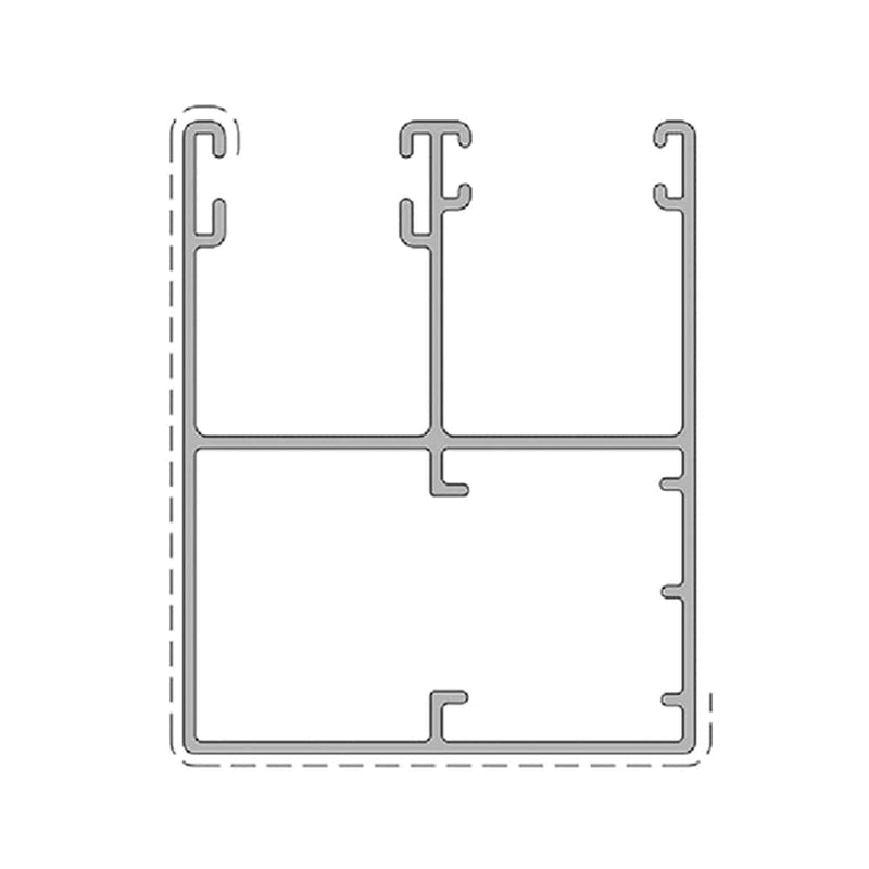 Aluprof Rolladen Weiß (ähnlich RAL9016) / 50cm Aluprof ALU Doppelführungsschiene PPDO53/S