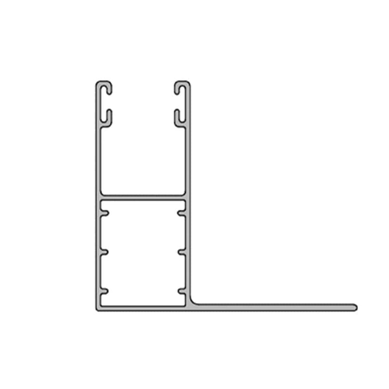 Aluprof Rolladen Weiß (ähnlich RAL9016) / 50cm Aluprof ALU Winkel Führungsschiene PK53