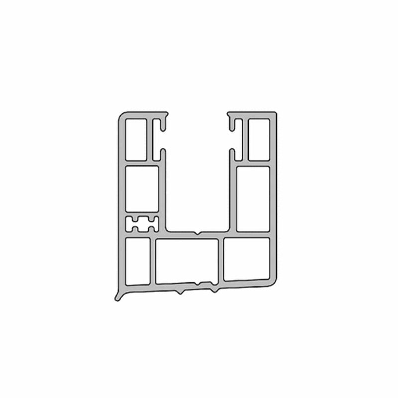 Aluprof Rolladen Weiß (ähnlich RAL9016) / 50cm Aluprof PVC Mini Führungsschiene PP38/12