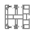 Aluprof Rolladen Weiß (ähnlich RAL9016) / 50cm Aluprof PVC Mini Führungsschiene PPDM-P60/12