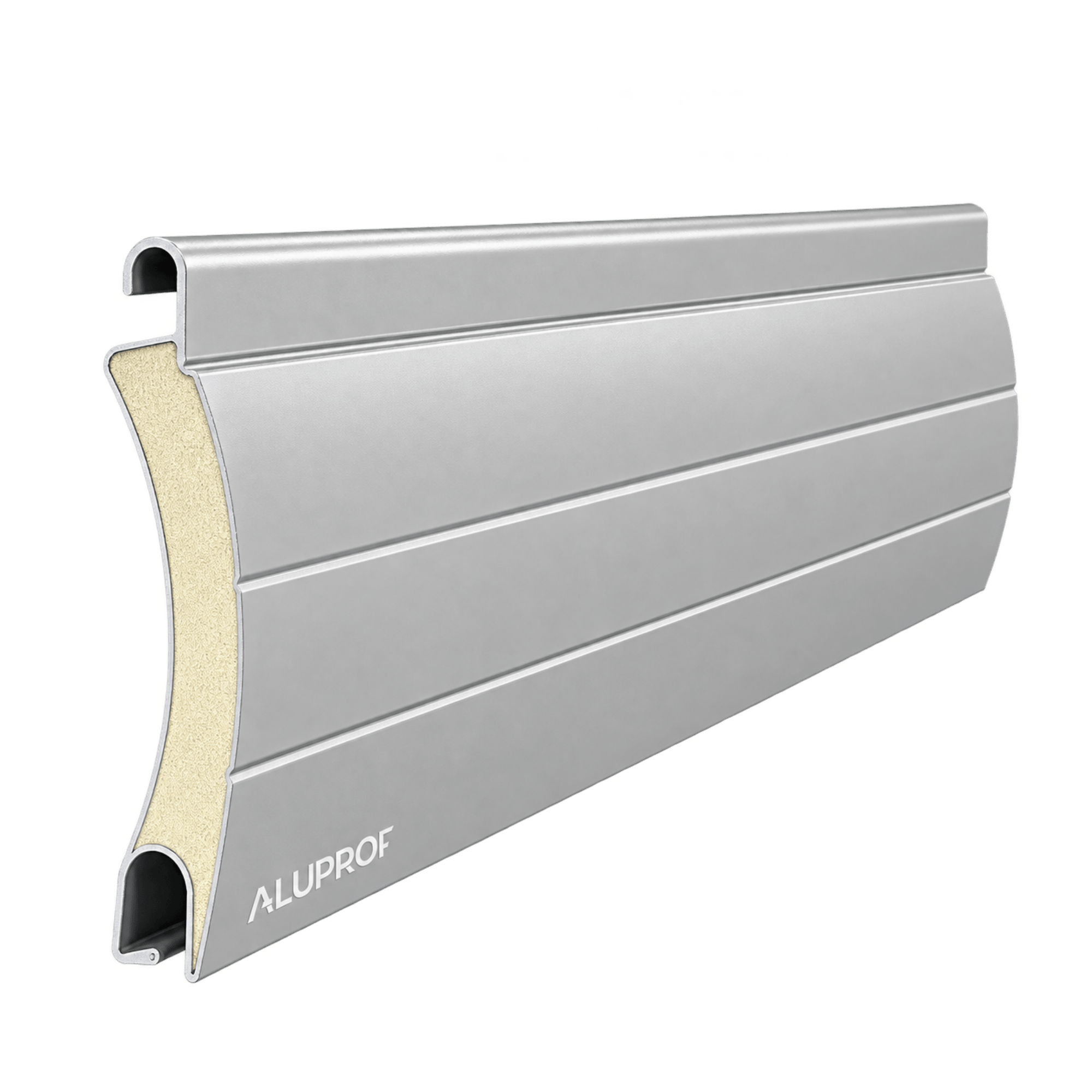 Aluprof Rolltor Silber (01) / 40cm Aluprof ALU Rolladenpanzer unperforiert PA55