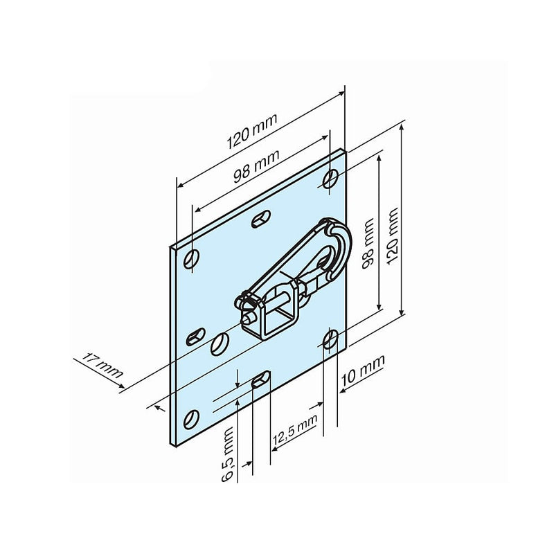BECKER-Antriebe GmbH Fensterbauteile Becker Plattenlager B120 für Steckzapfen 3/20