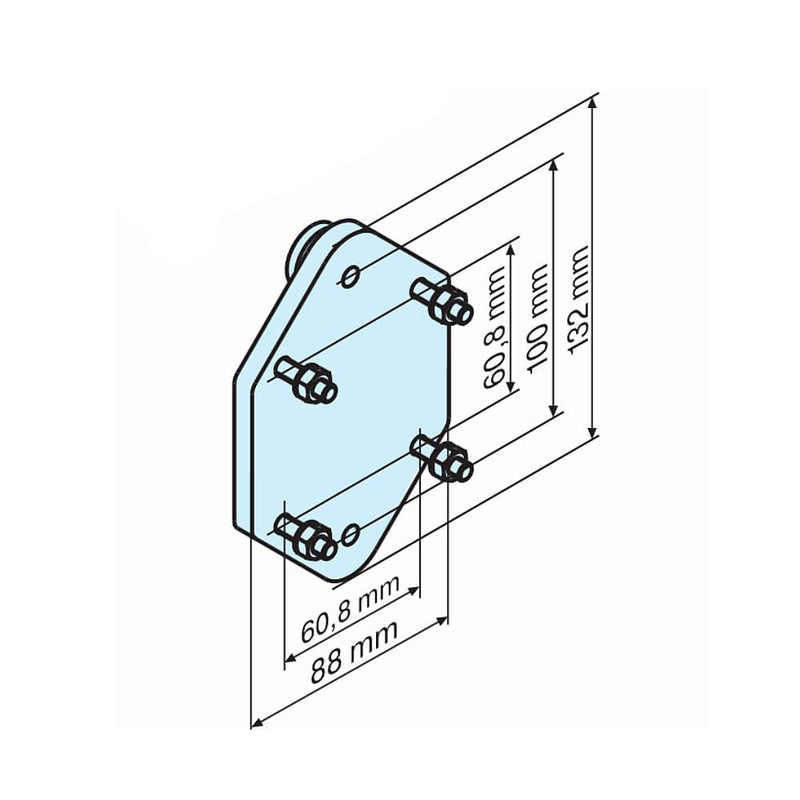 BECKER-Antriebe GmbH Fensterbauteile Becker Plattenlager HK mit Adapterplatte