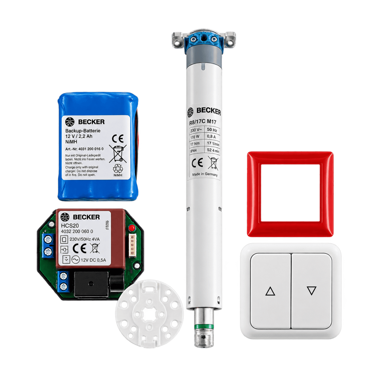 BECKER-Antriebe GmbH Rolladen Becker Hazard Control Fluchttür Set HCS520 10Nm