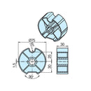 BECKER-Antriebe GmbH Rolladen Becker Mitnehmer DW78N 1,5 mm Mittenversatz