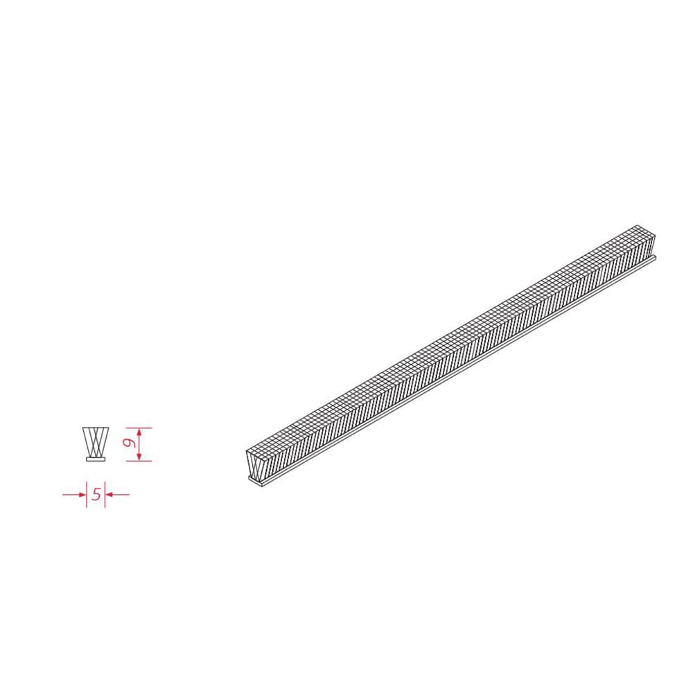 BeClever Rolladen BeClever Bürstendichtung AZ für Führungsschiene 5x9mm CBAI08