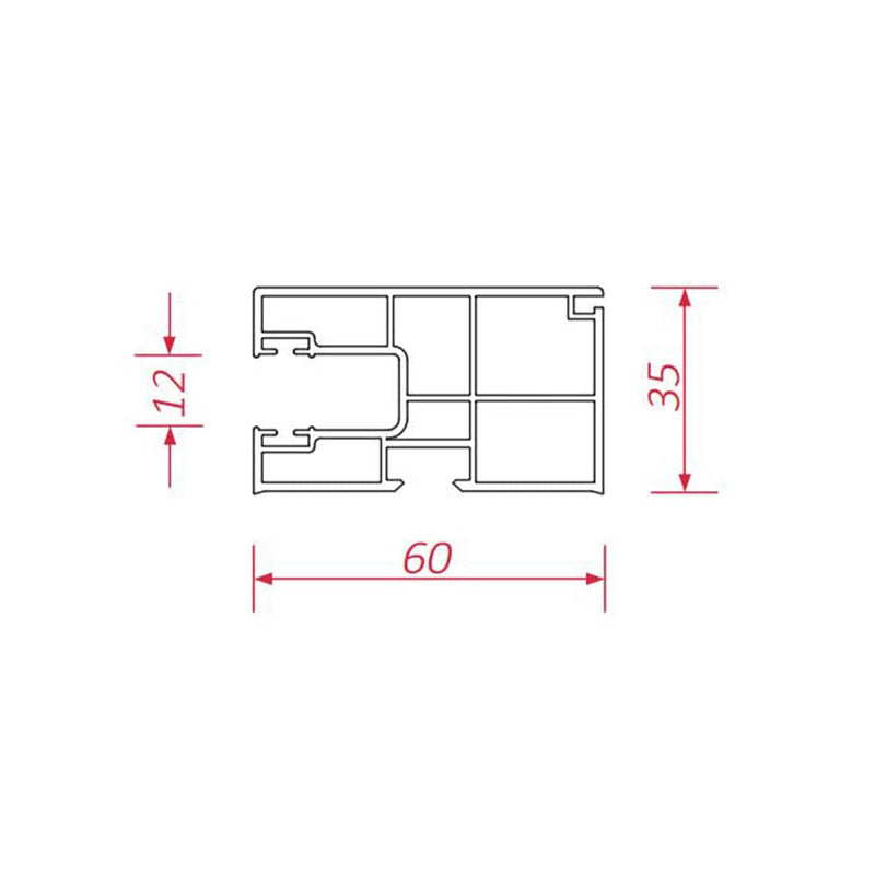 BeClever Rolladen BeClever PVC Mini Einzelführungsschiene CBPG08