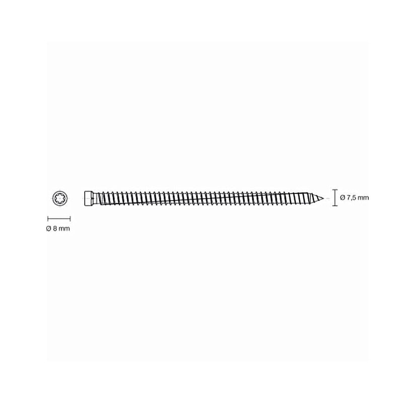 Blaugelb Fenster Blaugelb Rahmenfixschraube ZK-T30 7,5x252 423720