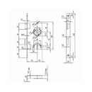 Blaugelb Tür Blaugelb Einsteckschloss Klasse 1 BB/55/72/8 DIN R 0248266