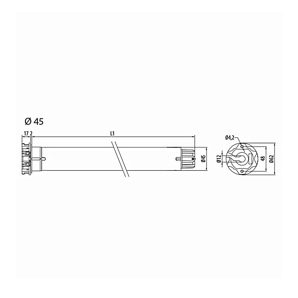 Cherubini Zip-Screen Cherubini Funk Rohrmotor Movi RX 10/17 10Nm
