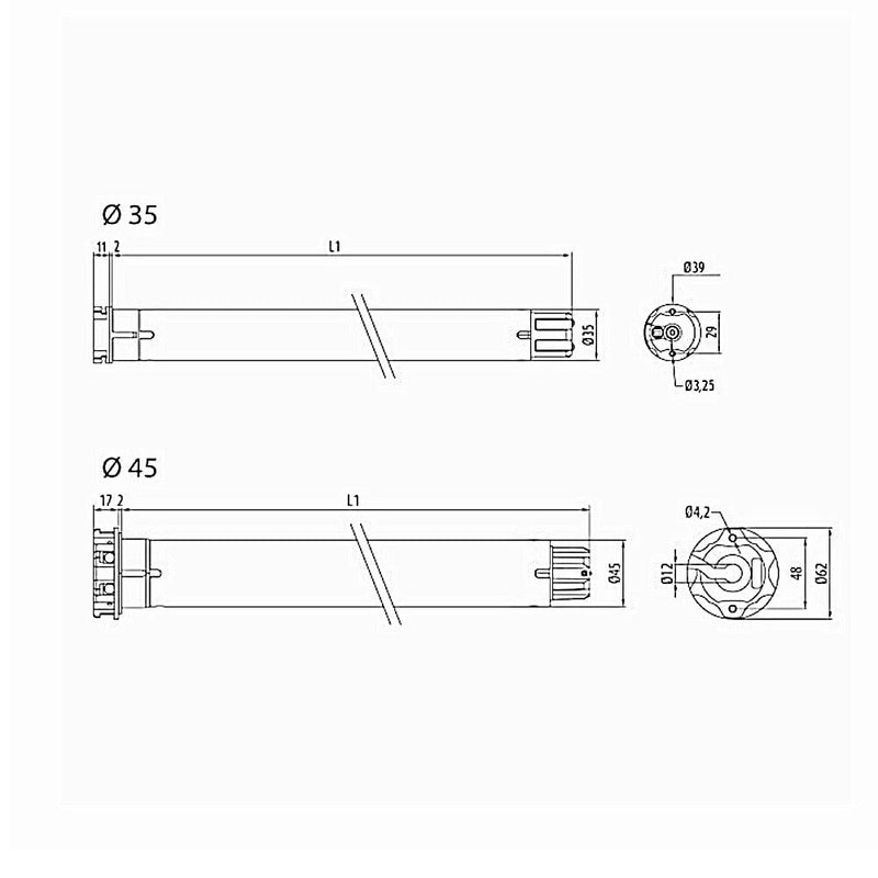 Cherubini Zip-Screen Cherubini Funk Rohrmotor Senso RX 7/30 7Nm