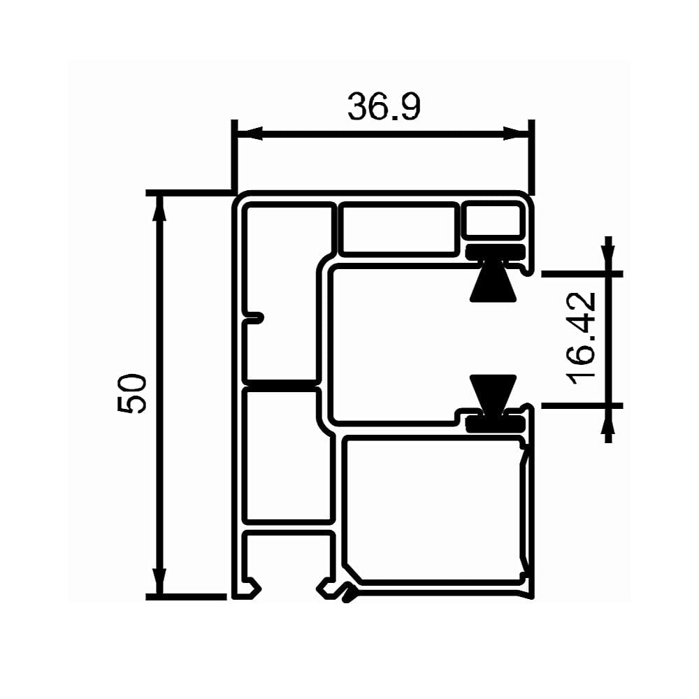 Deceuninck Rolladen Deceuninck Inoutic PVC Einzelführungsschiene RKI 37 15860
