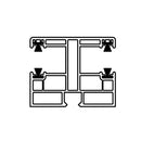 Deceuninck Rolladen Weiss / 100cm Deceuninck Inoutic PVC Doppelführungsschiene NR11 15043