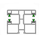 Deceuninck Rolladen Weiss / 100cm Deceuninck Inoutic PVC Doppelführungsschiene RKI 11 15288