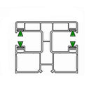 Deceuninck Rolladen Weiss / 100cm Deceuninck Inoutic PVC Doppelführungsschiene RKI 11 15288