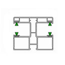Deceuninck Rolladen Weiss / 100cm Deceuninck Inoutic PVC Doppelführungsschiene RKN 11 15393