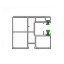 Deceuninck Rolladen Weiss / 100cm Deceuninck Inoutic PVC Einzelführungsschiene RKI 60 15045