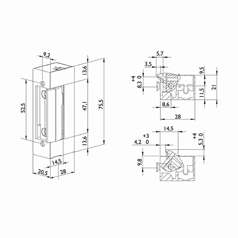 Dorcas Tür Dorcas E-Öffner D-45.N/FLEX 20mm ohne Entriegelung