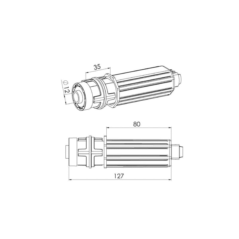 Eckermann Rolladen Eckermann gefederte Walzenkapsel inkl. Sicherungsring SW40