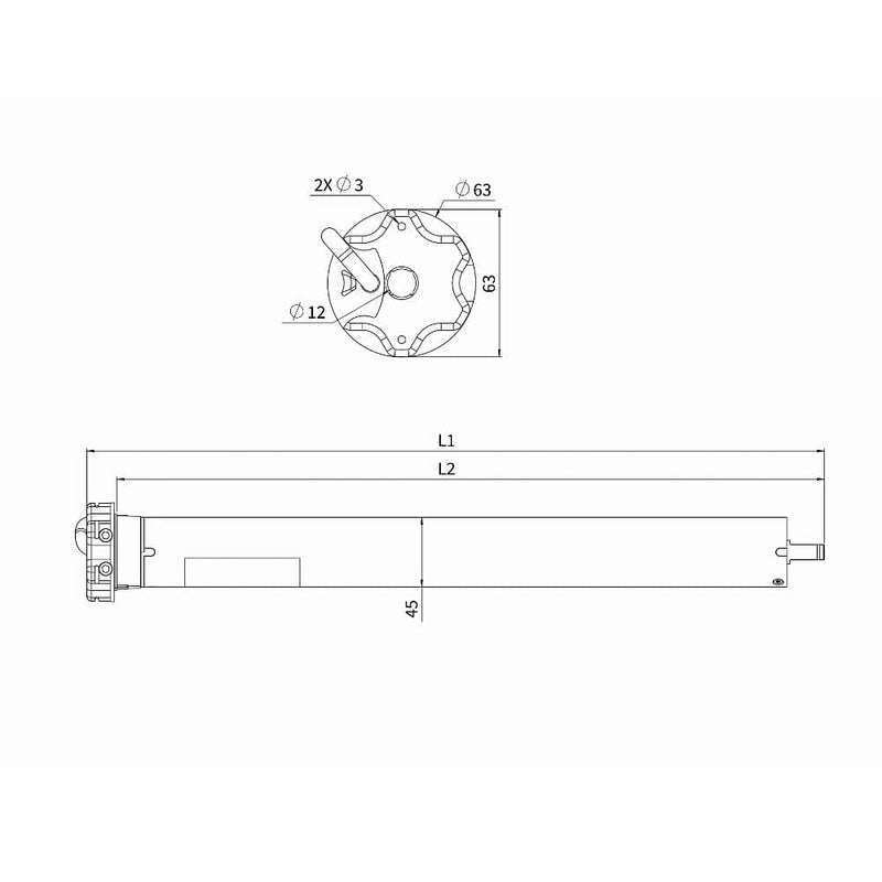 Eckermann Rolladen Eckermann Rolladenmotor Ø45 10/15 10Nm V221ASH