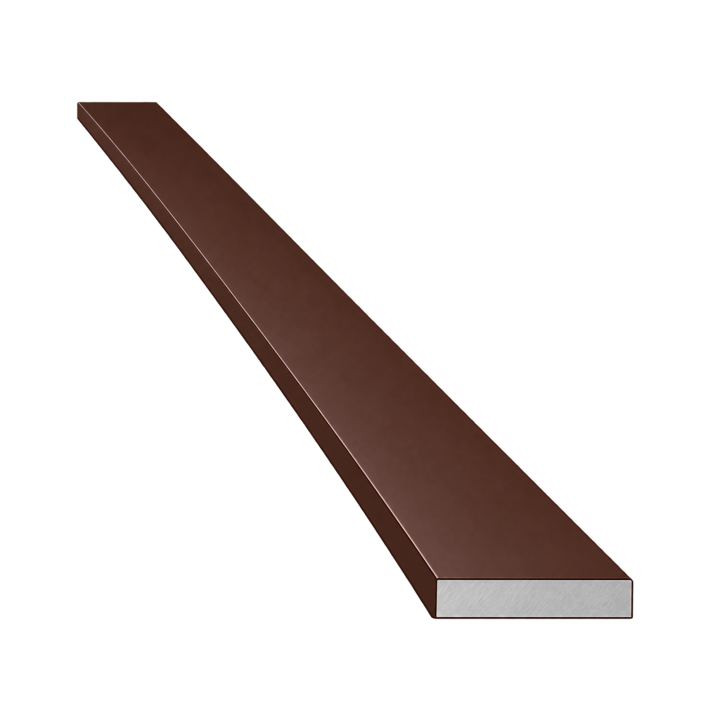 Eko Okna Fenster 40cm ALU Flachstange 20/2 Pulverbeschichtet Mahagonibraun RAL8016