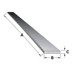 Eko Okna Fenster ALU Flachstange 50/2 Pulverbeschichtet Fenstergrau RAL7040