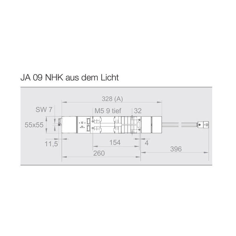 Elero Jalousien Elero Jalousieantrieb JA NHK aus dem Licht für 12mm 4kant 9Nm