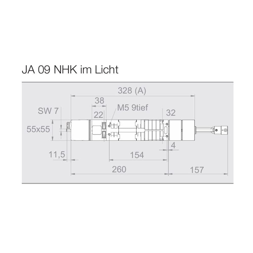 Elero Jalousien Elero Jalousieantrieb JA NHK im Licht für 11mm 6kant 9Nm