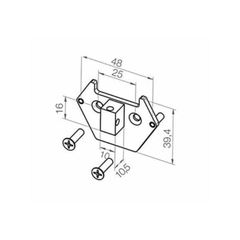 Elero Rolladen Elero Adapterplatte RevoLine M 10x16 Kurz