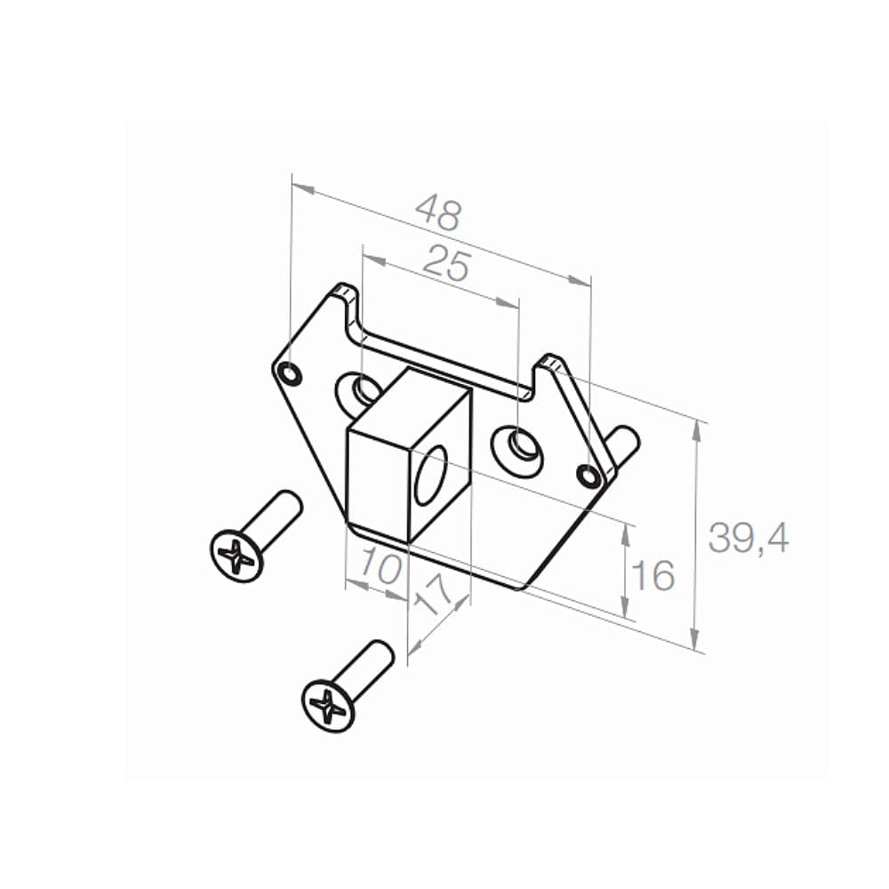 Elero Rolladen Elero Adapterplatte RevoLine M 10x16 Lang