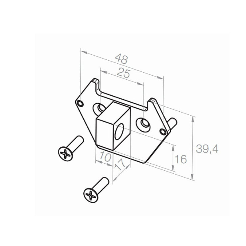 Elero Rolladen Elero Adapterplatte RevoLine M 10x16 Lang