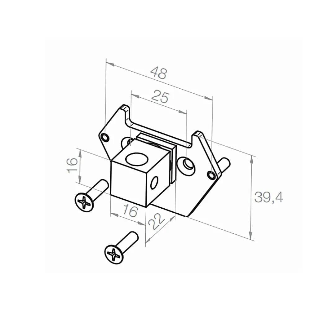 Elero Rolladen Elero Adapterplatte RevoLine M/L Zapfen 16x16