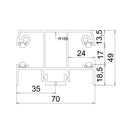 Exte Rolladen Exte ALU-Maxi Doppelführungsschiene R169