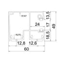 Exte Rolladen Exte ALU-Maxi Einzelführungsschiene R167