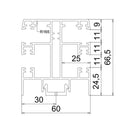 Exte Rolladen Exte ALU-Mini Doppelführungsschiene R165