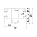 Exte Rolladen Exte ALU-Mini Doppelführungsschiene R168