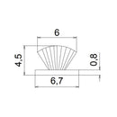 Exte Rolladen Exte Bürstendichtung für ALU-Führungsschiene 6,7x4,5mm 5398