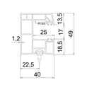 Exte Rolladen Exte PVC-Maxi Einzelführungsschiene R150