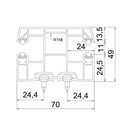 Exte Rolladen Exte PVC-Mini Doppelführungsschiene R158
