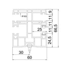 Exte Rolladen Exte PVC-Mini Doppelführungsschiene R163