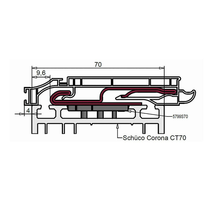 Exte Rolladen Exte Raster Schüco 70mm 5799S70