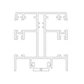 Exte Rolladen Weiss / 100cm Exte ALU-Maxi Doppelführungsschiene R166