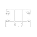 Exte Rolladen Weiss / 100cm Exte ALU-Maxi Doppelführungsschiene R169