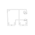 Exte Rolladen Weiss / 100cm Exte ALU-Maxi Einzelführungsschiene R167