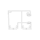 Exte Rolladen Weiss / 100cm Exte ALU-Maxi Einzelführungsschiene R167