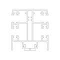 Exte Rolladen Weiss / 100cm Exte ALU-Mini Doppelführungsschiene R165