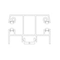 Exte Rolladen Weiss / 100cm Exte ALU-Mini Doppelführungsschiene R168